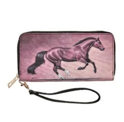 Clutch Wallet With Strap Assorted Prints -Equestrian Supply Store Awst Clutch Bay Horse
