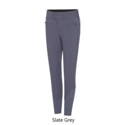 Samshield Clara Ladies High Waist Breeches -Equestrian Supply Store Clara Slate Grey Front