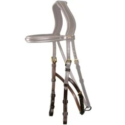 Dyon Hackamore Cheek Pieces With Brass Fittings