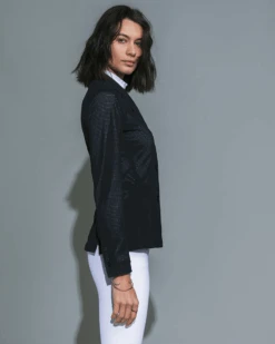Ladies Cadence Helite Compatible Jacket By Dada Sport -Equestrian Supply Store Dada Cadence Black Side