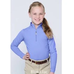 EIS Kids Icefil Long Sleeve Shirt Size Large 10/12 -Equestrian Supply Store EIS Child Blue Lilac 1