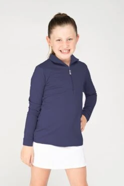EIS Kids Icefil Long Sleeve Shirt Size Large 10/12 -Equestrian Supply Store EIS Youth Navy