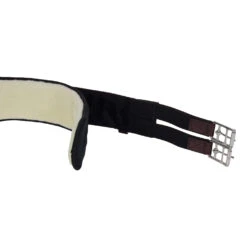 Equifit Essential Schooling Girth W/SheepsWool Liner -Equestrian Supply Store Essential Girth SheepsWool Liner being removed