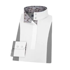 “Champagne Toast” Grey Essex Ladies Luna Long Sleeve Show Shirt