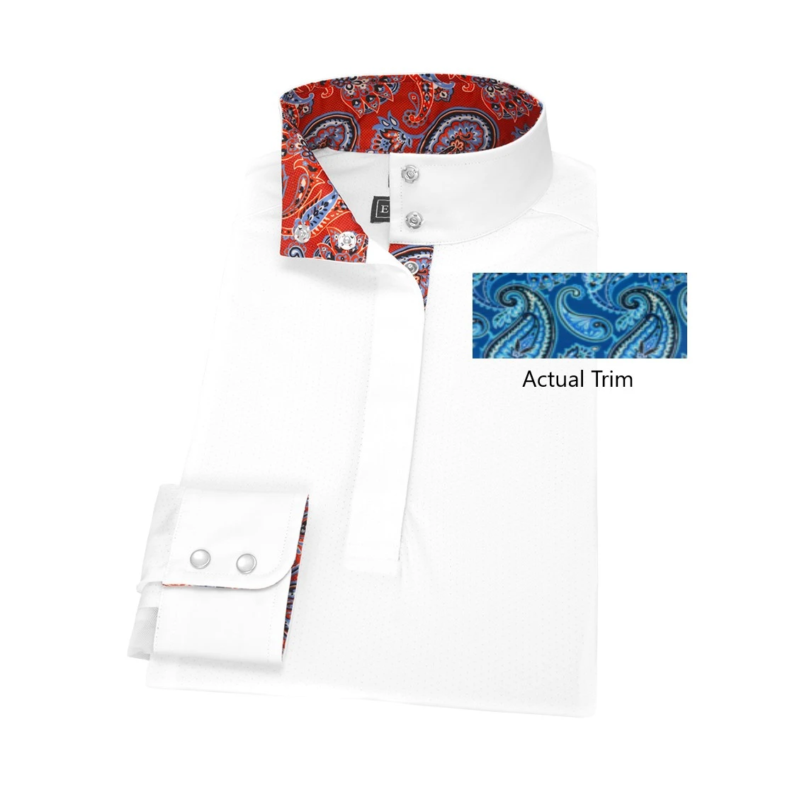 “Paisley” Essex Ladies Straight Collar Show Shirt 1 “Paisley” Essex Ladies Straight Collar Show Shirt