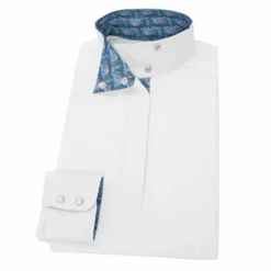 “Swans” Essex Ladies Wrap Collar Show Shirt