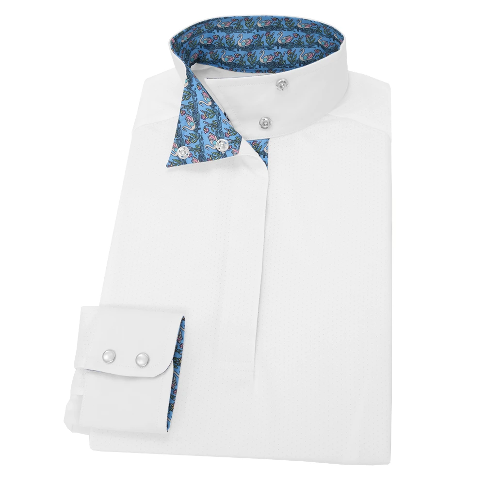 “Swans” Essex Ladies Wrap Collar Show Shirt 1 “Swans” Essex Ladies Wrap Collar Show Shirt