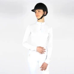 Samshield Faustina Holographic Ladies Long Sleeve Shirt- Limited Edition 8 Samshield Faustina Holographic Ladies Long Sleeve Shirt- Limited Edition -Equestrian Supply Store FAUSTINA holo White Face scaled