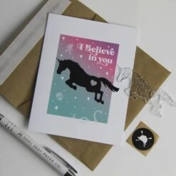 I Believe Charm Card – Hunt Seat Paper Co.