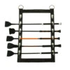 Leather And Chrome Whip Rack