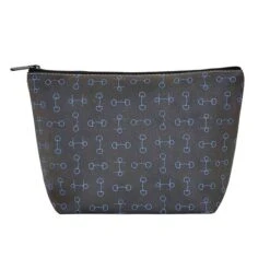 Large Lila Snaffle Bit Cosmetic Pouch