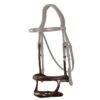 Dyon Double Noseband With Stainless Steel Fittings