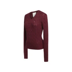 Samshield Lisa Twisted Knit Sweater A22 Limited Edition -Equestrian Supply Store SQUARE LISA TWISTED BURGUNDY FACE