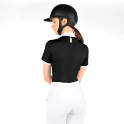 Samshield Apollina Holographic Short Sleeve Show Shirt- Limited Edition -Equestrian Supply Store Samshield Apollina Black Back scaled