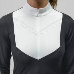 Samshield Scarlett Long Sleeve A23 Limited Edition Shirt 11 Samshield Scarlett Long Sleeve A23 Limited Edition Shirt -Equestrian Supply Store Samshield Scarlett Long Black Front Close