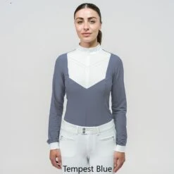 Samshield Scarlett Long Sleeve A23 Limited Edition Shirt 16 Samshield Scarlett Long Sleeve A23 Limited Edition Shirt -Equestrian Supply Store Samshield Scarlett Long Tempest Blue