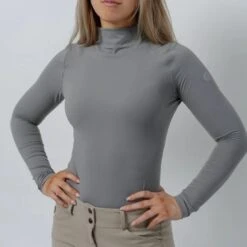 TKEQ Chloe High Collar Technical Sun Shirt -Equestrian Supply Store TKEQ Chloe London Model