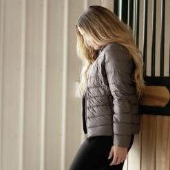 TKEQ “EZ” Packable Down Jacket -Equestrian Supply Store TKEQ EZ Jacket Nickel 2 scaled 1