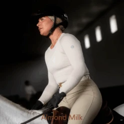 TKEQ Kennedy Seamless Long Sleeve Performance Shirt -Equestrian Supply Store TKEQ Kennedy Long Almond Milk