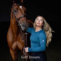 TKEQ Kennedy Seamless Long Sleeve Performance Shirt -Equestrian Supply Store TKEQ Kennedy Long Gulf Stream
