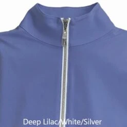 Tailored Sportsman Ladies Icefil Long Sleeve Shirt -Equestrian Supply Store TS Icefil Deep Lilac White Silver