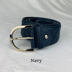 Quilted C Belts By Tailored Sportsman -Equestrian Supply Store TS Quilted C Navy