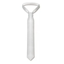 Men’s White Pique Tie By Waldhausen