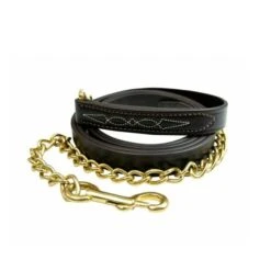 Walsh Fancy Stitched Havana Lead Shank With 24″ Chain