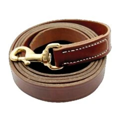 Walsh Chestnut Leather Lead With Snap