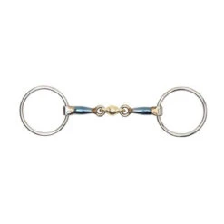 Blue Loose Ring With Brass Lozenge Bit