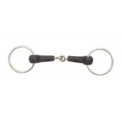 Loose Ring Single Joint Rubber Snaffle Bit