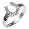 Ring Sterling Horseshoe W/CZ