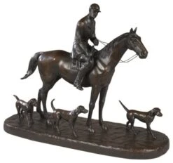 Huntsman And Hounds Statue By Oklahoma Casting