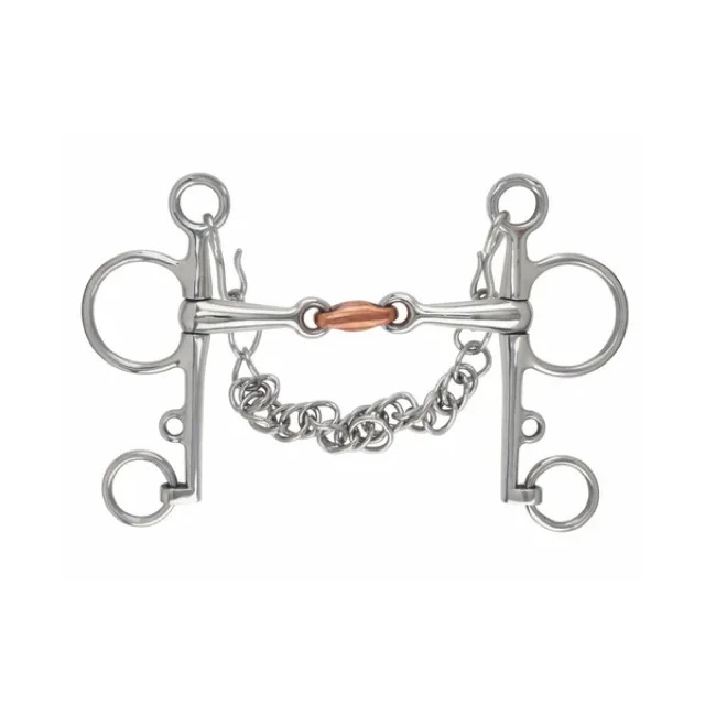 Pelham With Copper Lozenge Bit 1 Pelham With Copper Lozenge Bit